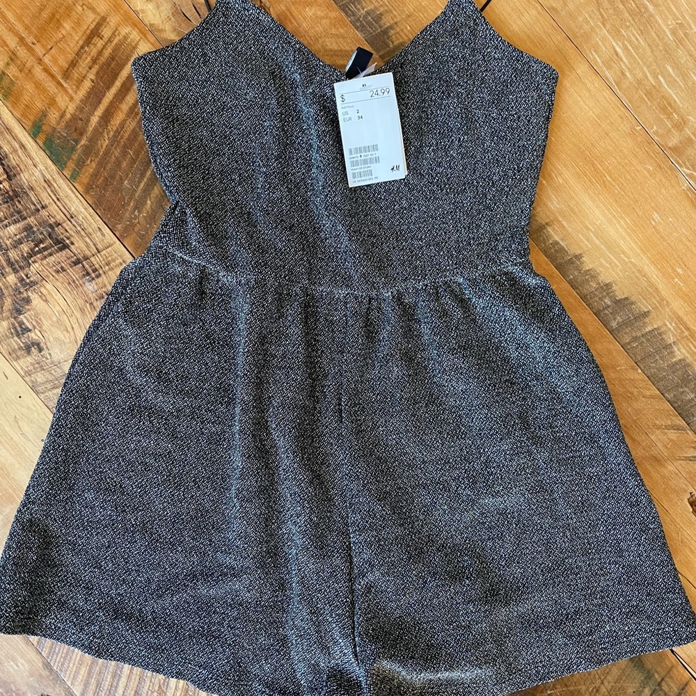 H&M romper NWT silver and black
